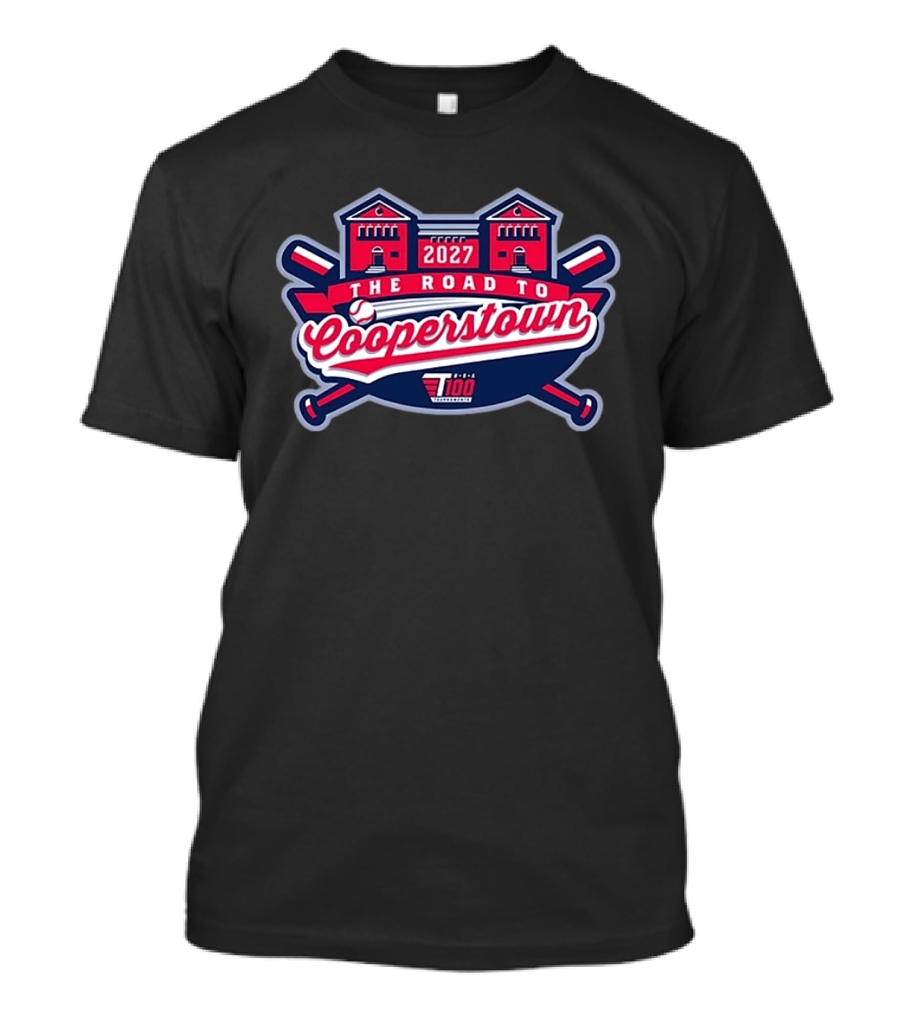 The Road To Cooperstown 2027 Baseball USA 100 T-Shirt