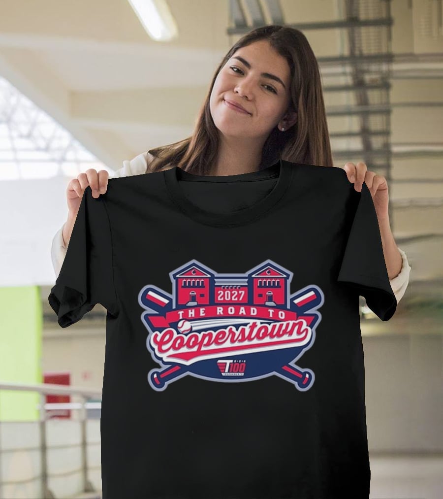The Road To Cooperstown 2027 Baseball USA 100 T-Shirt