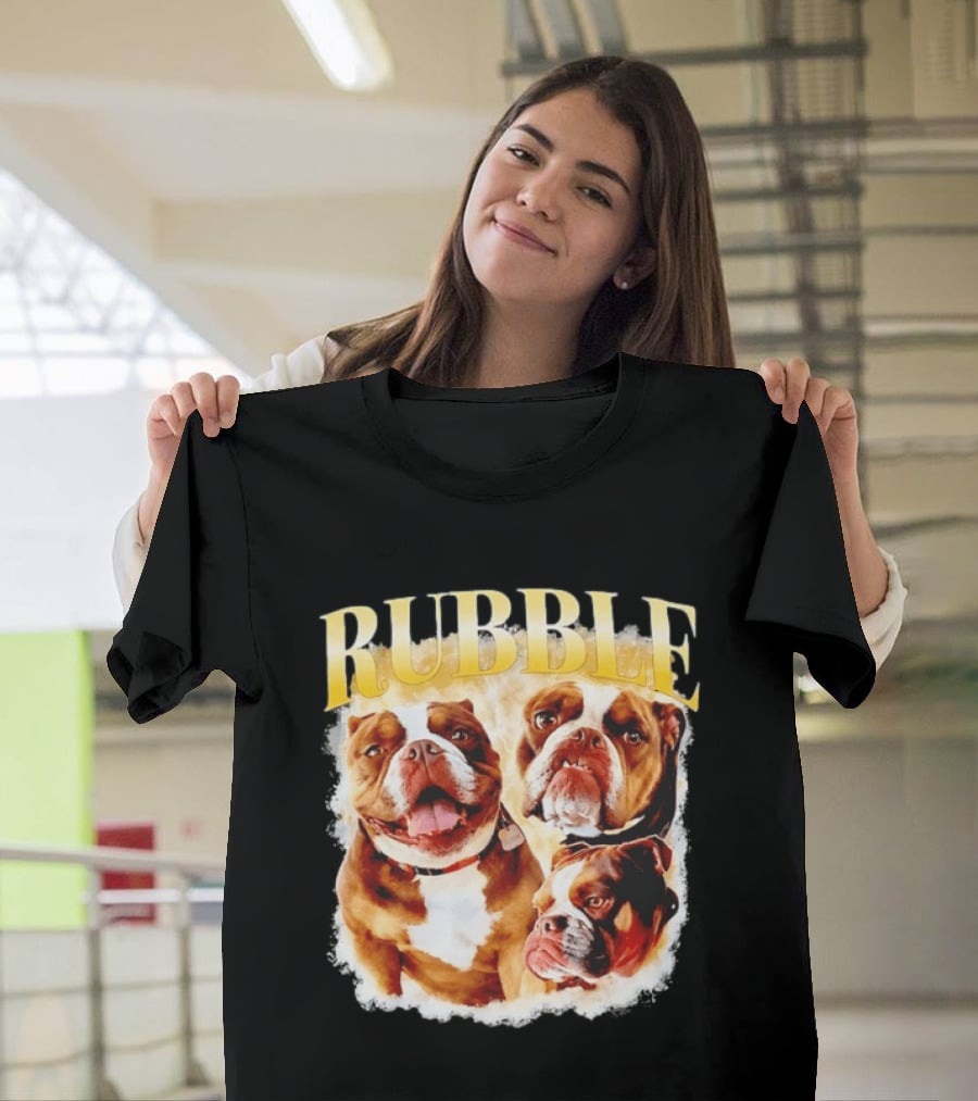 Rubble English Bulldog Dog Lover T-Shirt
