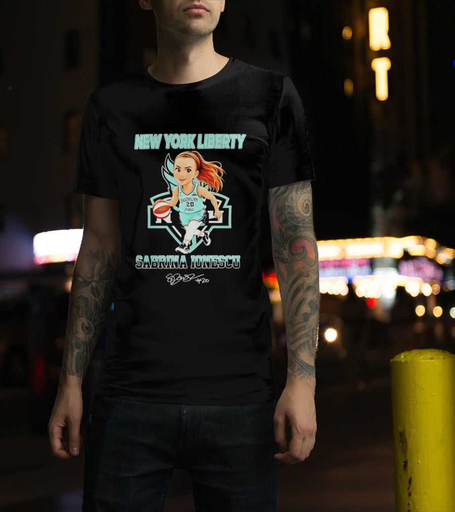 New York Liberty Sabrina Ionescu Brooklyn Basketball T-Shirt