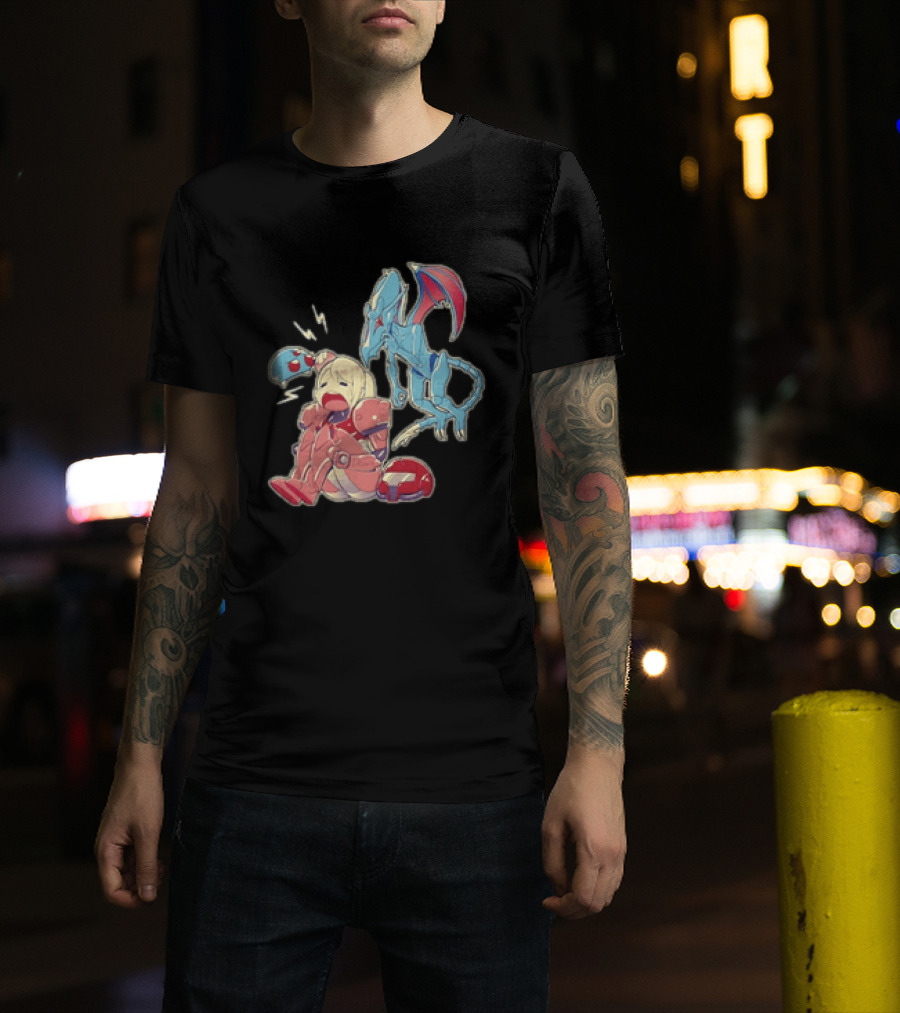 Samus Aran Metroid Bonk Cute Ridley And Chibi T-Shirt