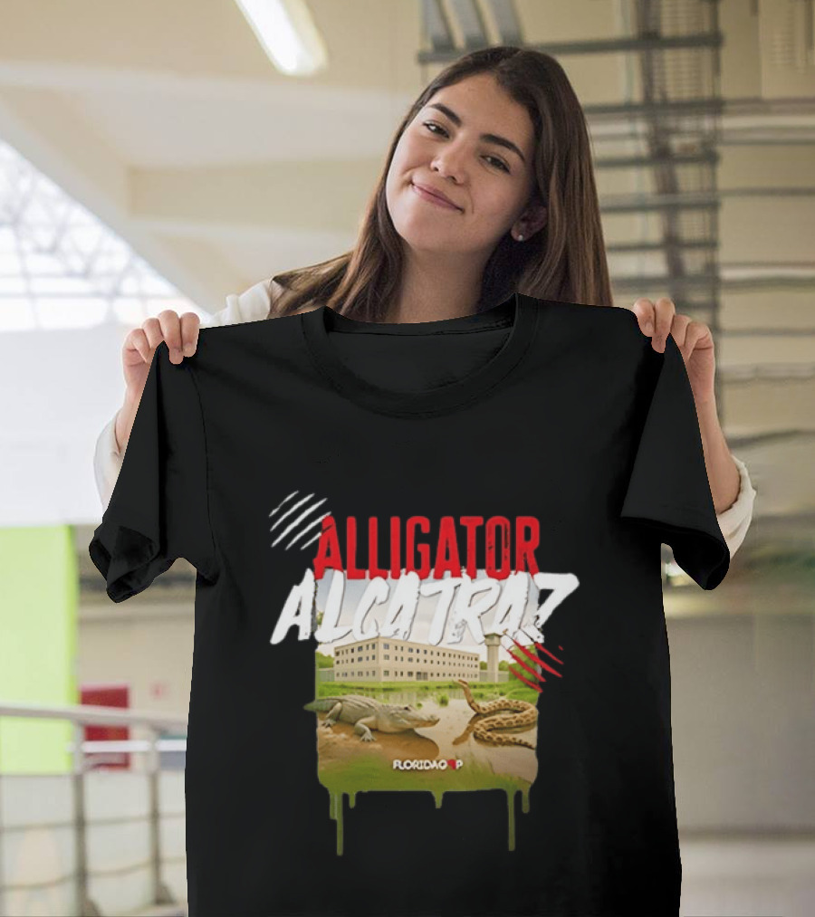 Alligator Alcatraz Florida Wildlife Scene T-Shirt