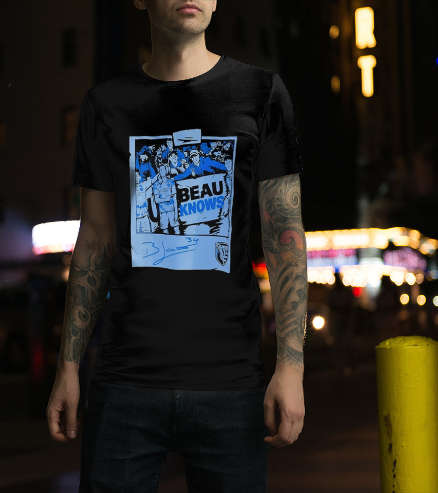 Beau Knows San Jose Earthquakes Soccer Fan Art Blue Signature T-Shirt