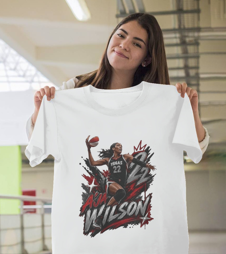 A'ja Wilson Vegas 22 Basketball Star T-Shirt