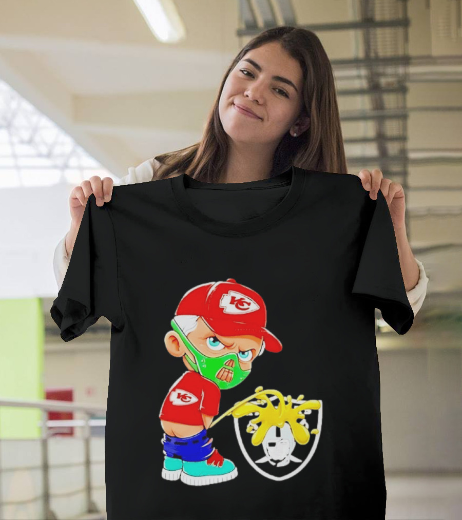 Kansas City Chiefs Fan Cartoon Rivalry With Las Vegas Raiders T-Shirt