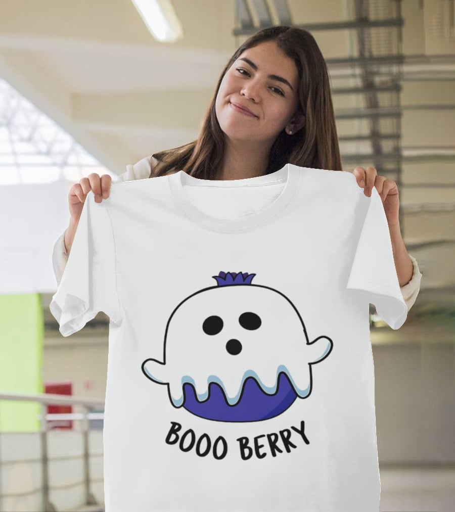 Boo Berry Ghost General Mills Cereal Inspired Booo Berry Ghost T-Shirt