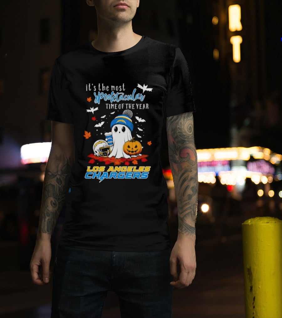 Los Angeles Chargers Most Spooktacular Time Ghost Halloween Football T-Shirt