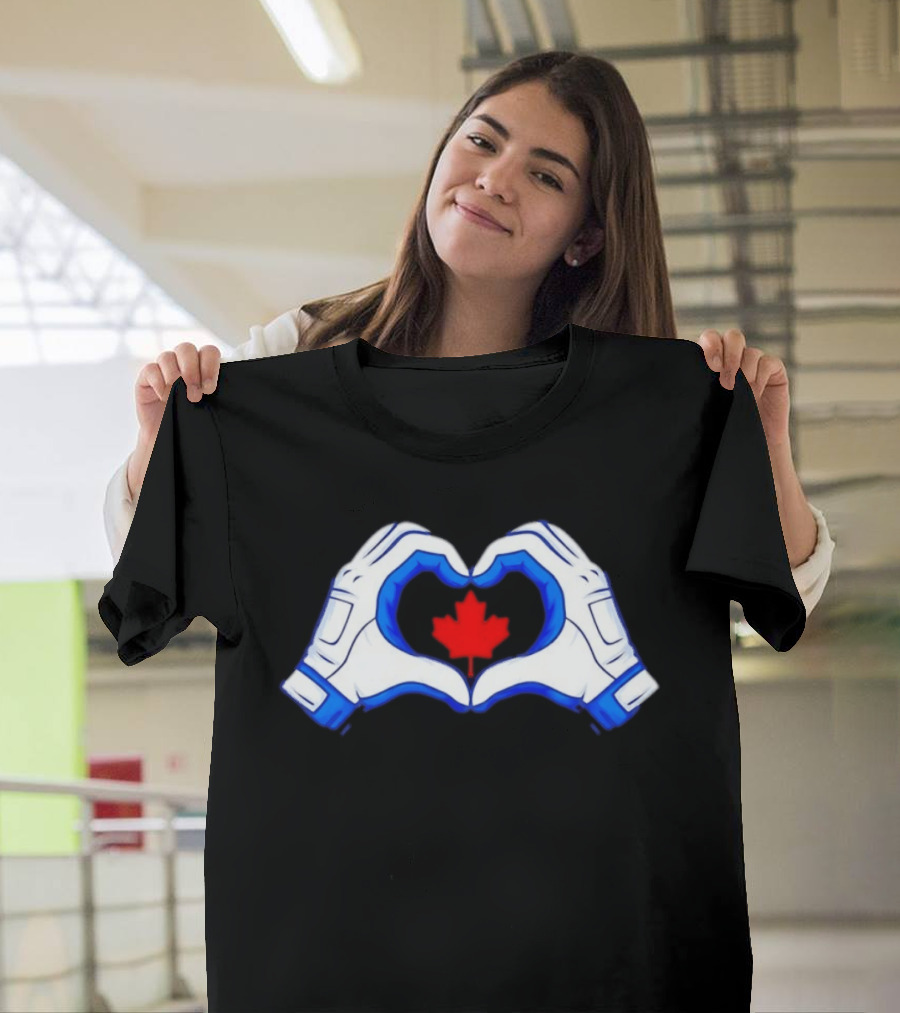 Vladimir Guerrero Jr Toronto Blue Jays Heart Hands Canada Maple Leaf T-Shirt
