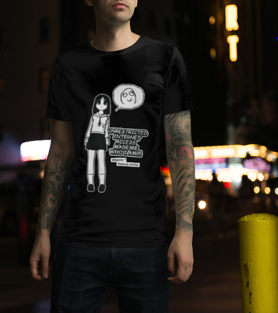Lucky Star Kagami Hiiragi Unrestricted Internet Access Forever Anime Distincta T-Shirt