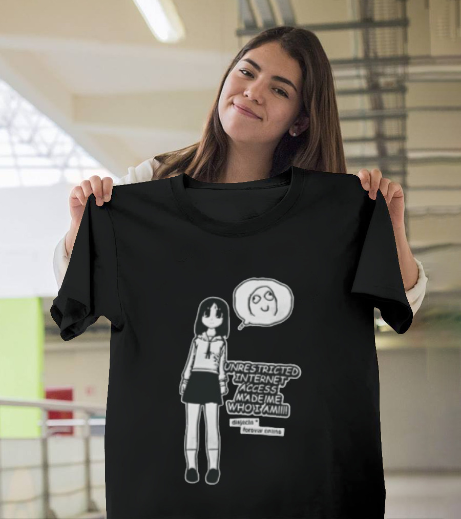 Lucky Star Kagami Hiiragi Unrestricted Internet Access Forever Anime Distincta T-Shirt