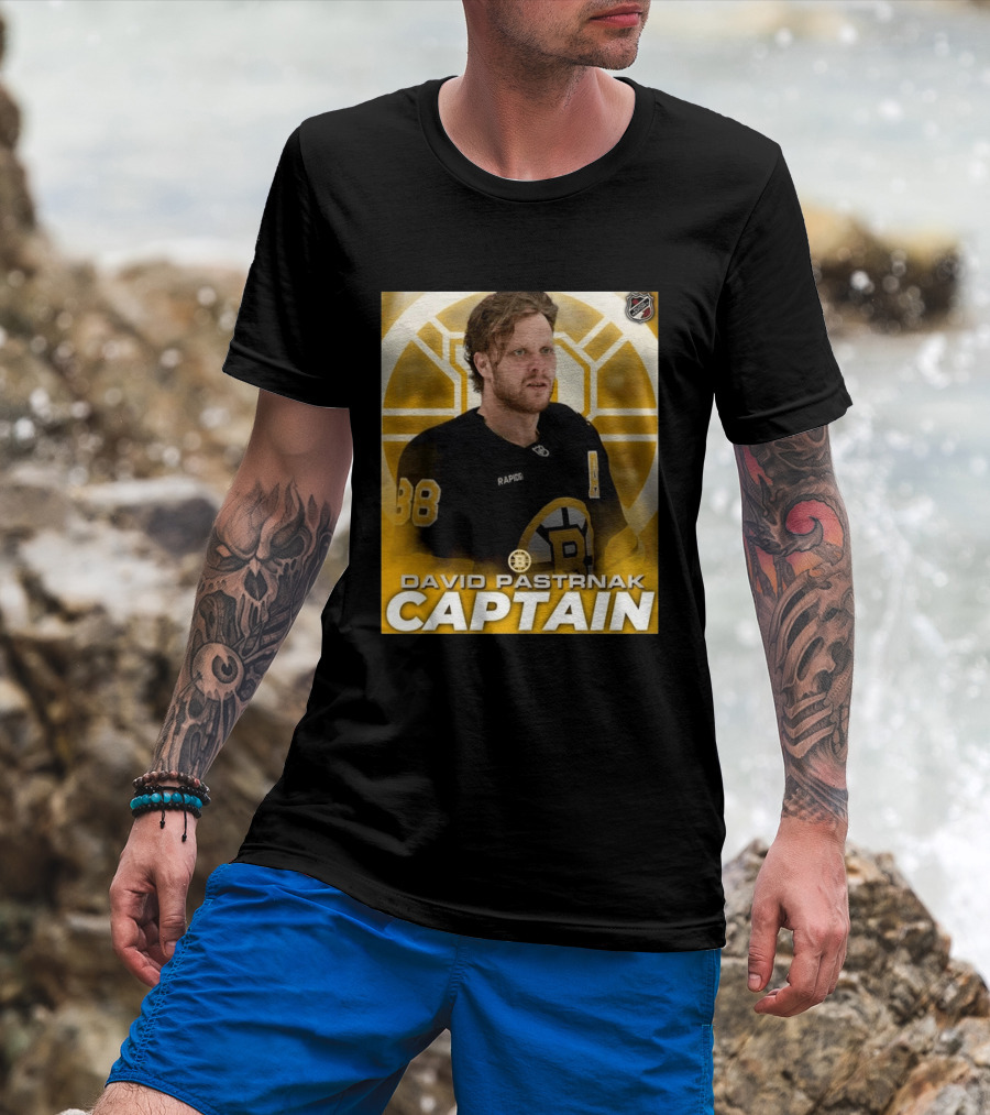 David Pastrnak Captain Boston Bruins NHL Hockey 88 T-Shirt