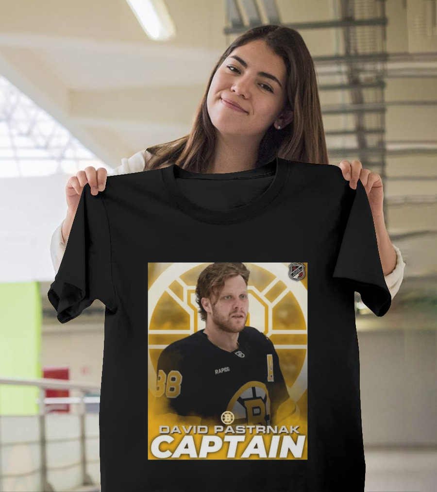 David Pastrnak Captain Boston Bruins NHL Hockey 88 T-Shirt