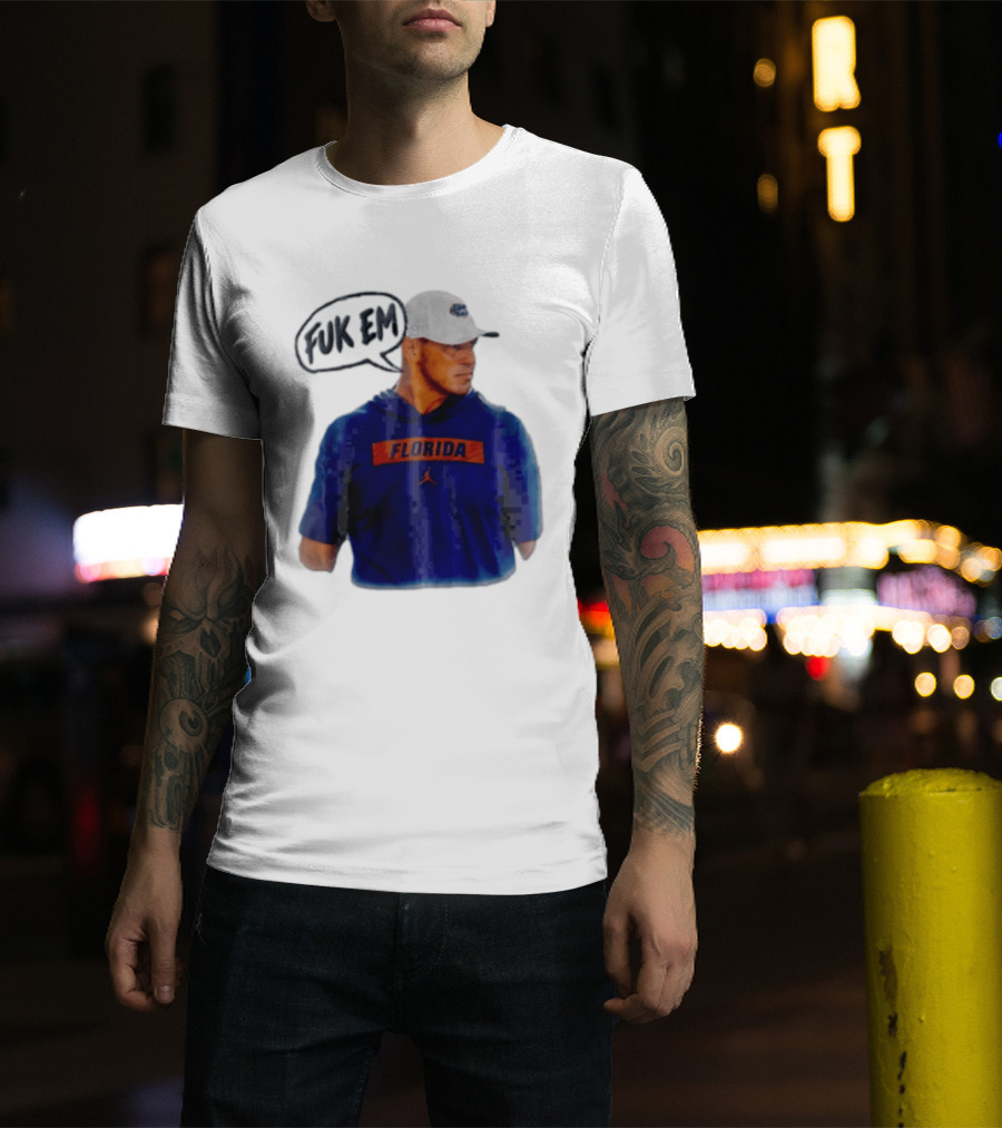 FLORIDA Coach Billy Napier Fuk Em Speech Bubble T-Shirt