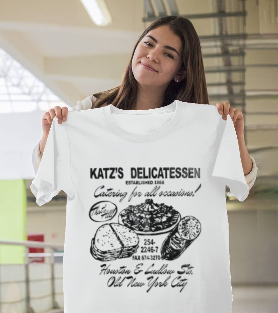 Katz's Delicatessen Catering Pastrami Houston Ludlow Old New York City T-Shirt