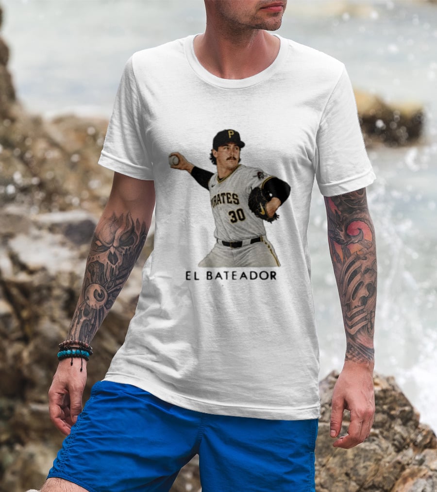 Pittsburgh Pirates Paul Skenes El Bateador Pitcher 30 MLB Baseball T-Shirt