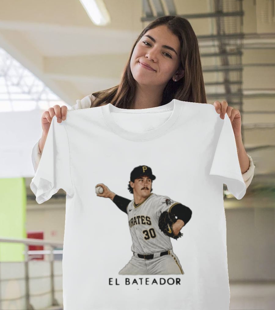 Pittsburgh Pirates Paul Skenes El Bateador Pitcher 30 MLB Baseball T-Shirt
