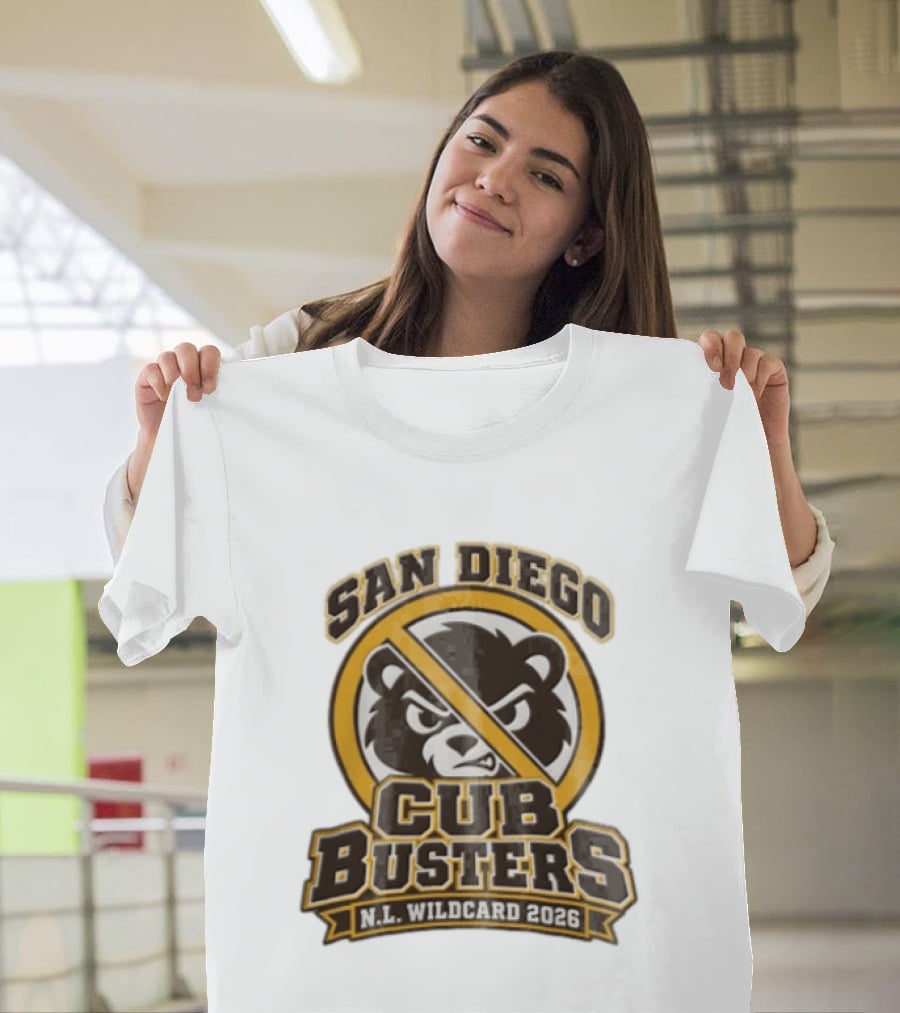 San Diego Cub Busters NL Wildcard 2026 Bear Warning T-Shirt