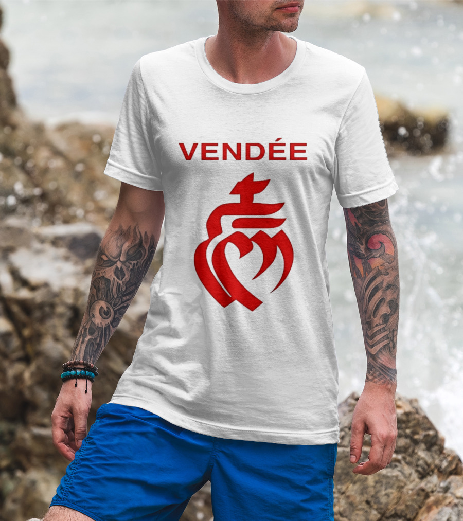 Vendée Sacred Heart Emblem France T-Shirt