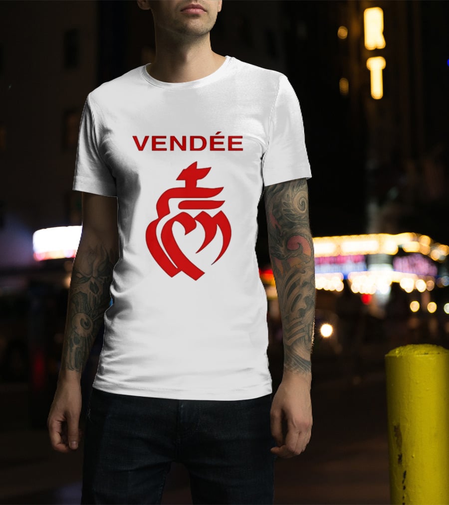 Vendée Sacred Heart Emblem France T-Shirt