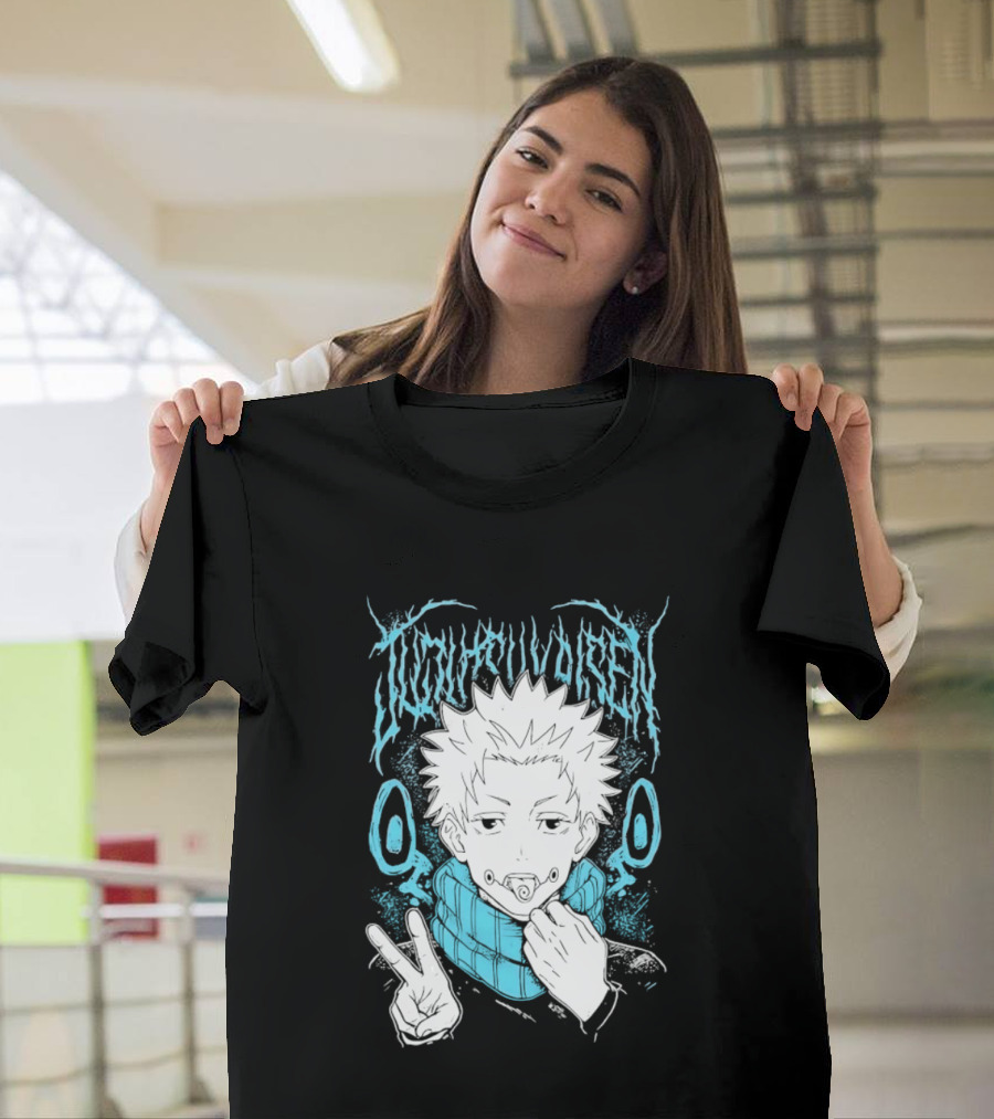 Jujutsu Kaisen Yuji Itadori Anime Manga Peace Sign T-Shirt