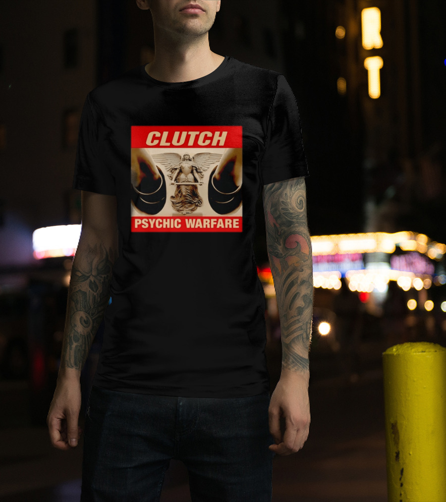 Clutch Psychic Warfare Angel Hard Rock Music T-Shirt