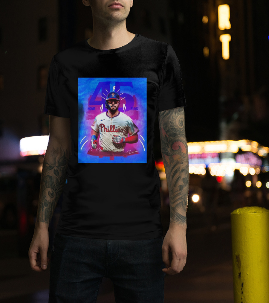 Kyle Schwarber 45 Home Runs Phillies MLB Leaderboard Season T-Shirt