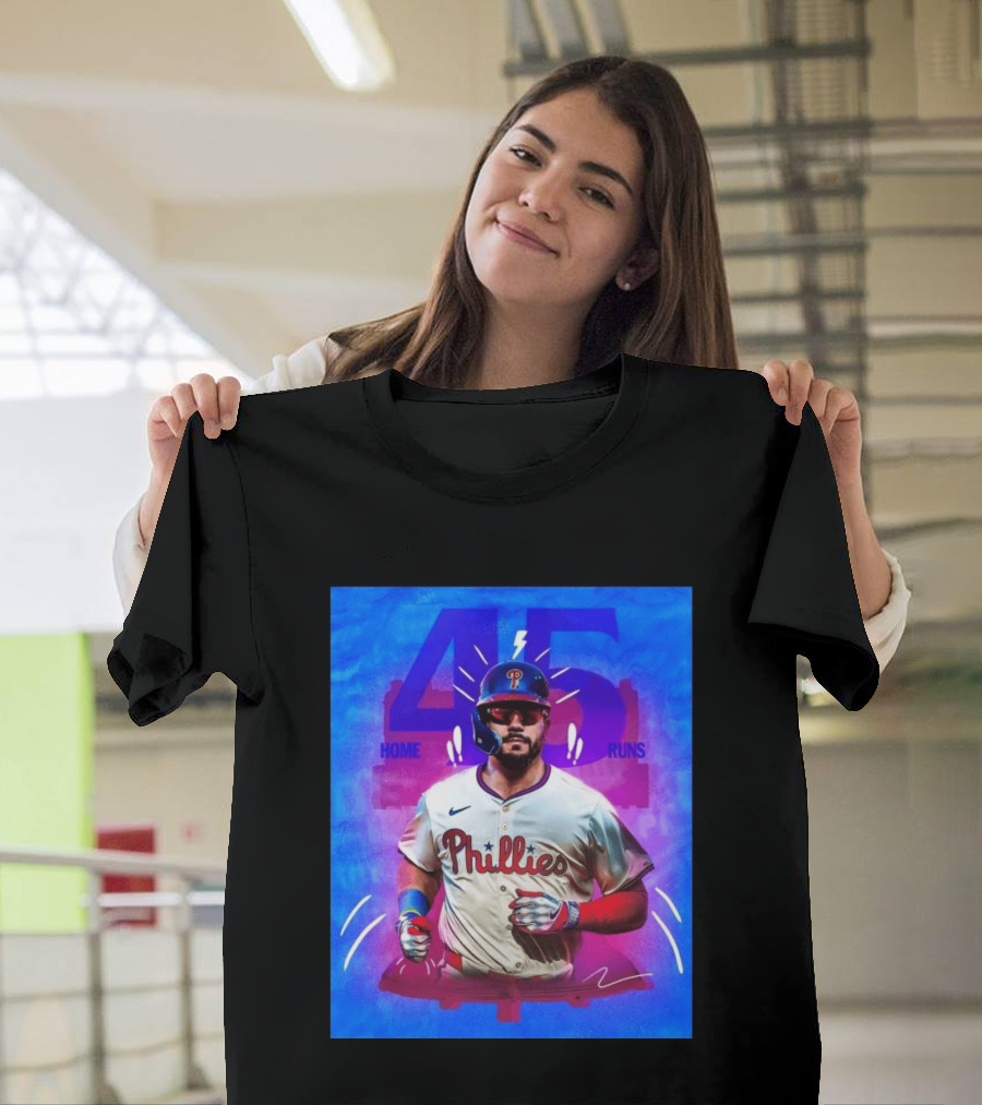 Kyle Schwarber 45 Home Runs Phillies MLB Leaderboard Season T-Shirt