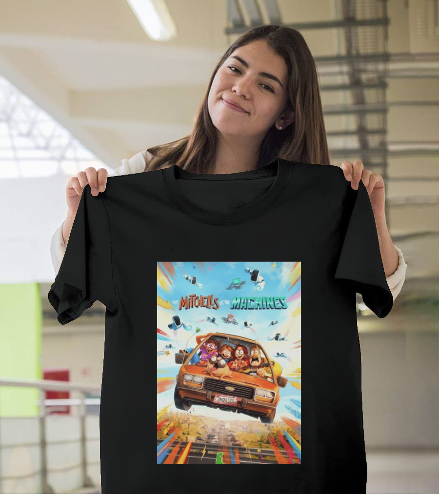 The Mitchells Vs The Machines Animated Family Adventure Robot Chaos T-Shirt