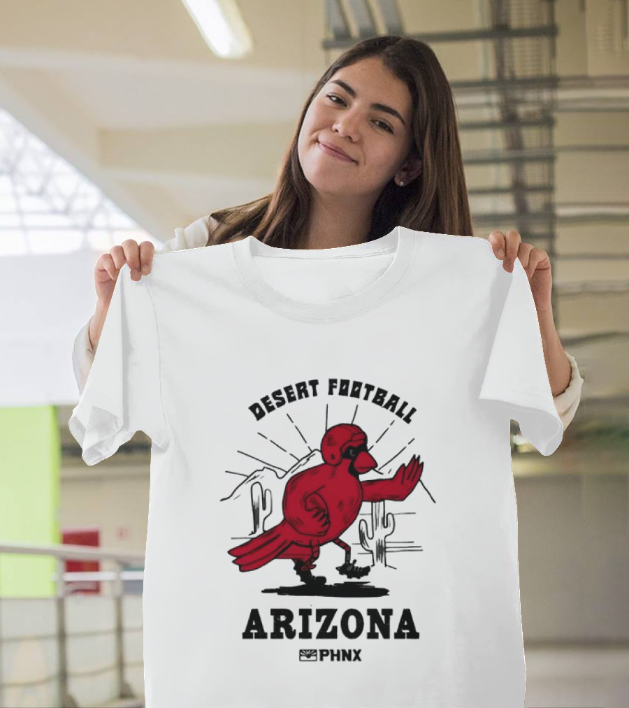 Arizona Desert Football PHNX Bird Cactus Sports T-Shirt