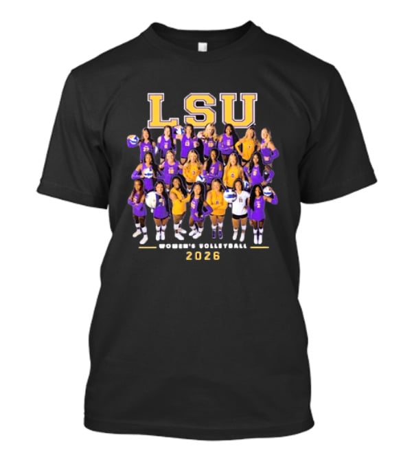 LSU Tigers Women's Volleyball Goddesses Collage 2026 T-Shirt