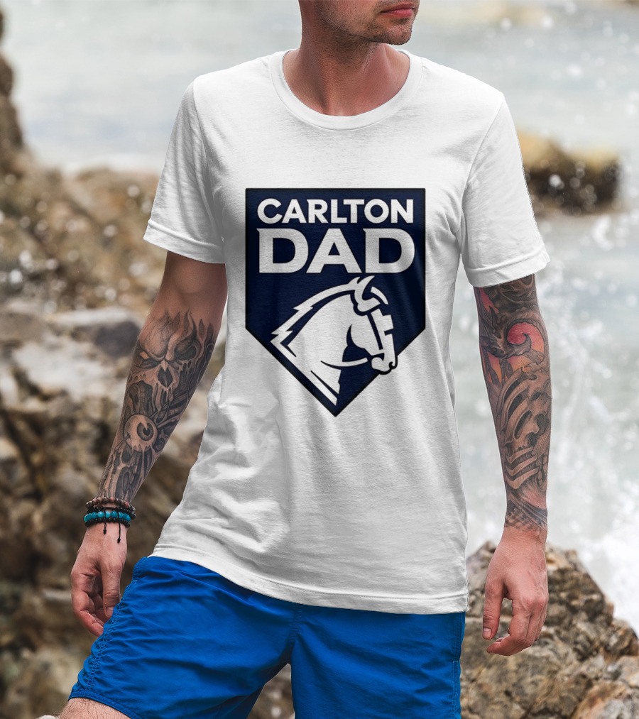 Carlton Dad AFL Father Football Club Horse T-Shirt