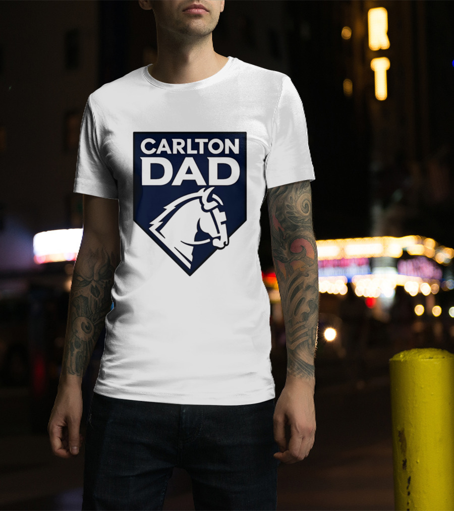 Carlton Dad AFL Father Football Club Horse T-Shirt