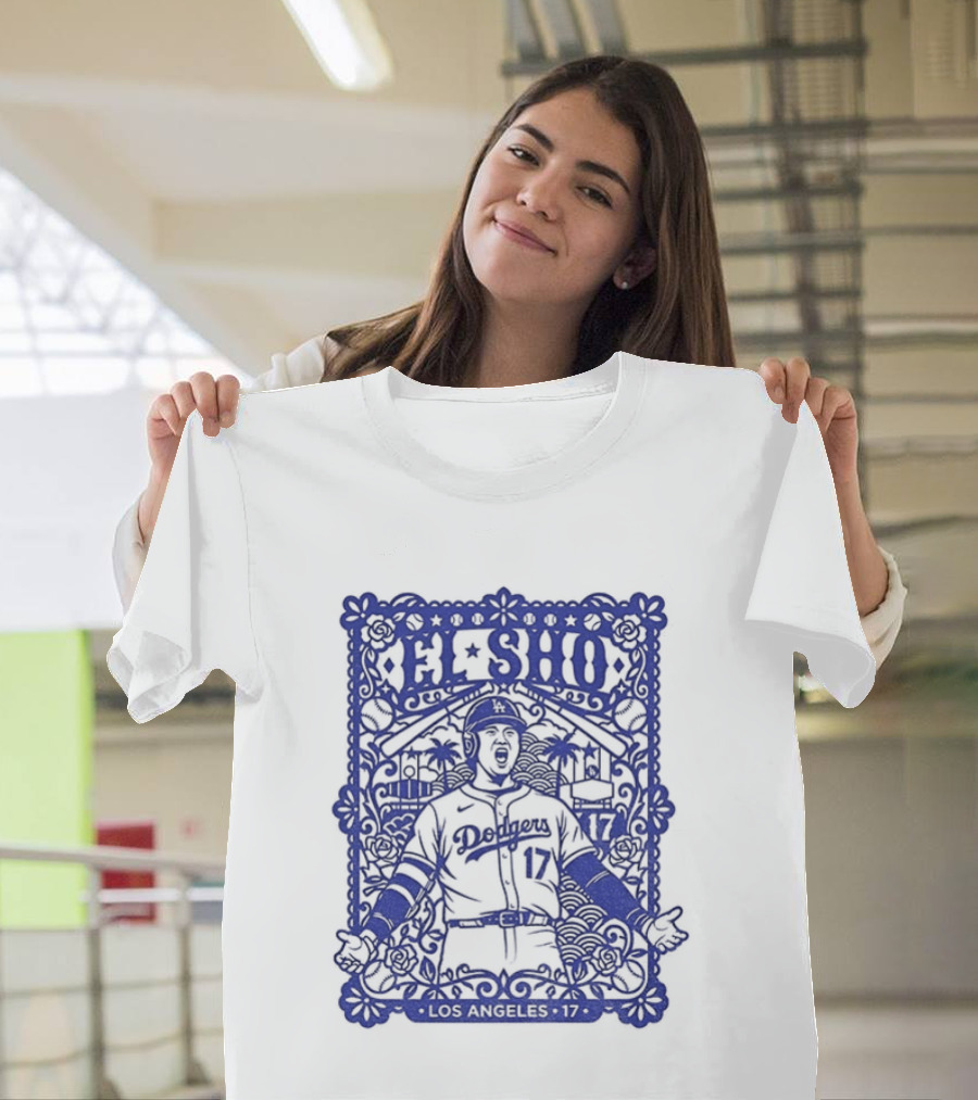 Shohei Ohtani El Sho Papel Picado Los Angeles Baseball T-Shirt