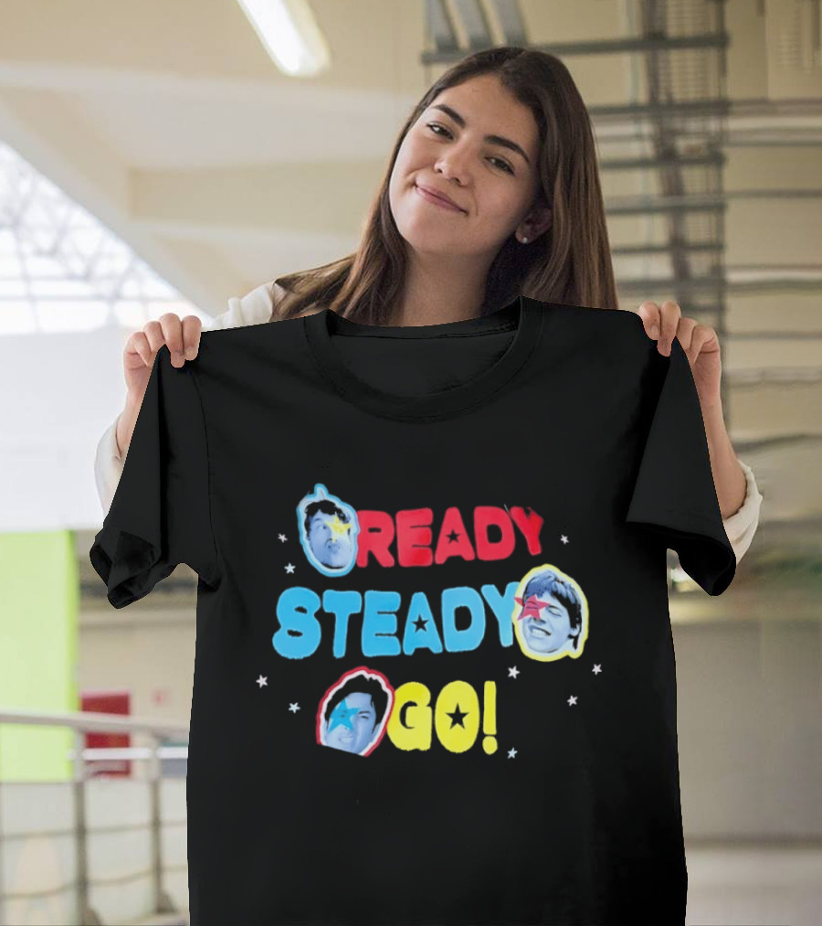 Ready Steady Go Friends Pop Music Colorful Star Portraits T-Shirt