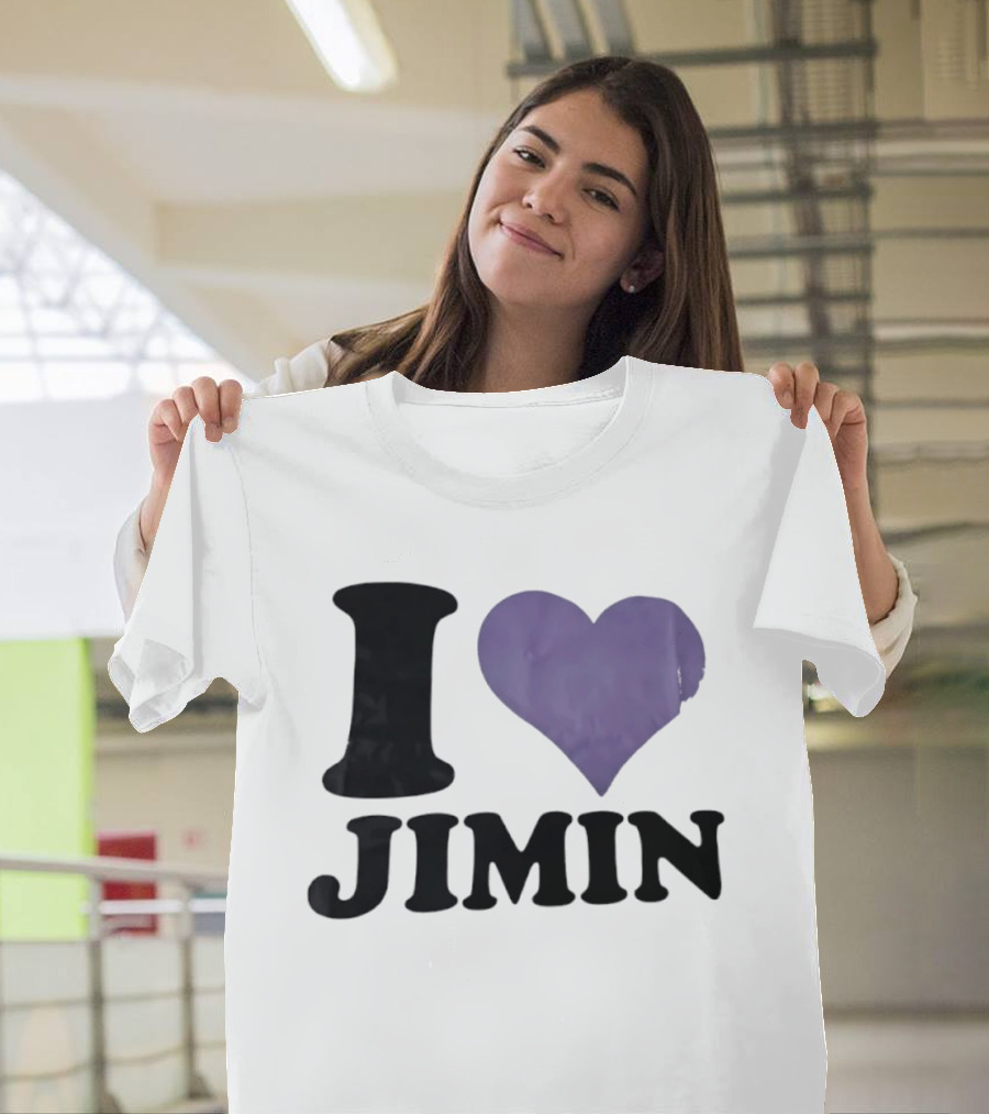 I Love Jimin Heart K Pop BTS Fan Merchandise T-Shirt