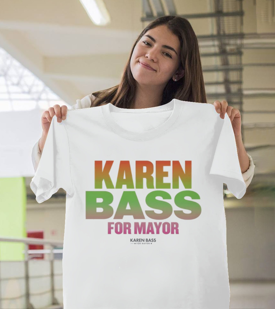 Karen Bass For Mayor LA Politics Election Gradient T-Shirt