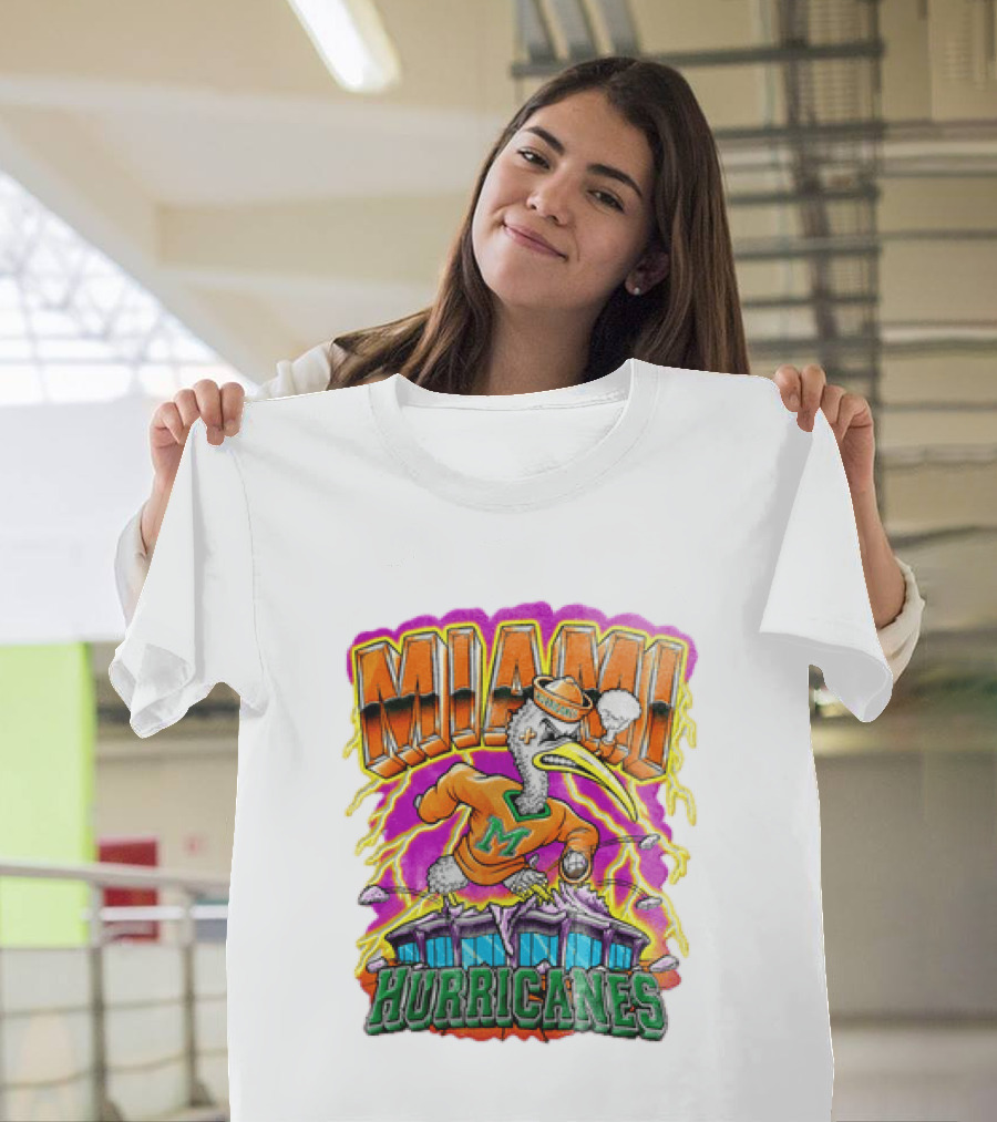 Miami Hurricanes Vintage Style Go Canes U Throwback T-Shirt