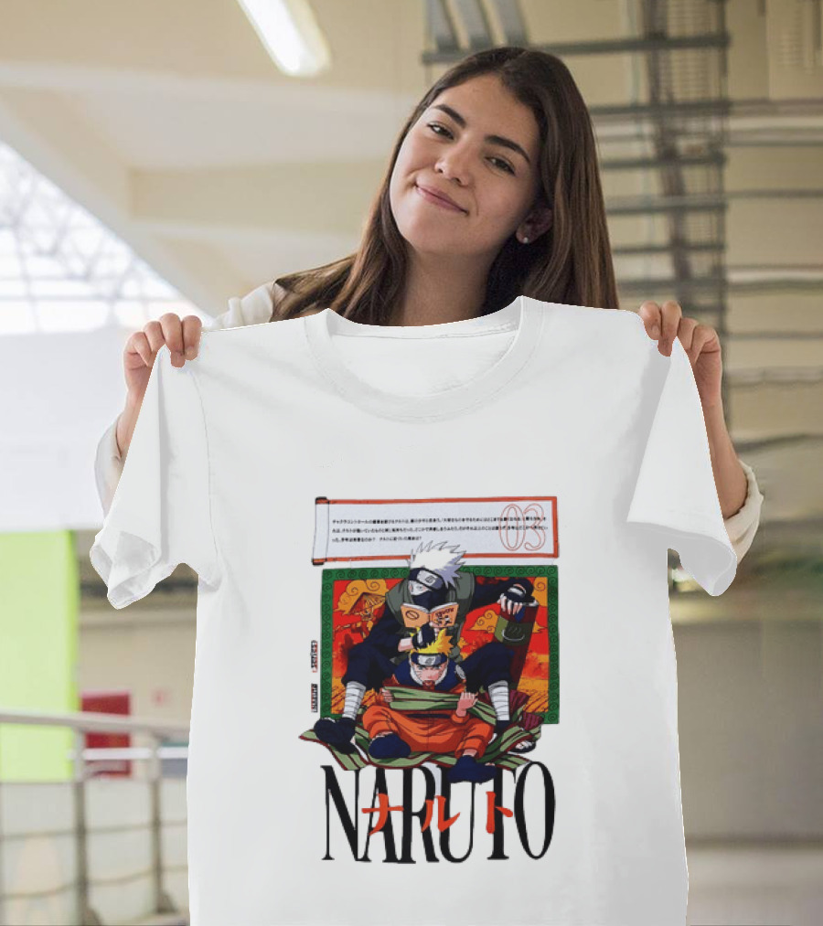 Naruto Kakashi 72 Series Manga Cover Style Anime T-Shirt