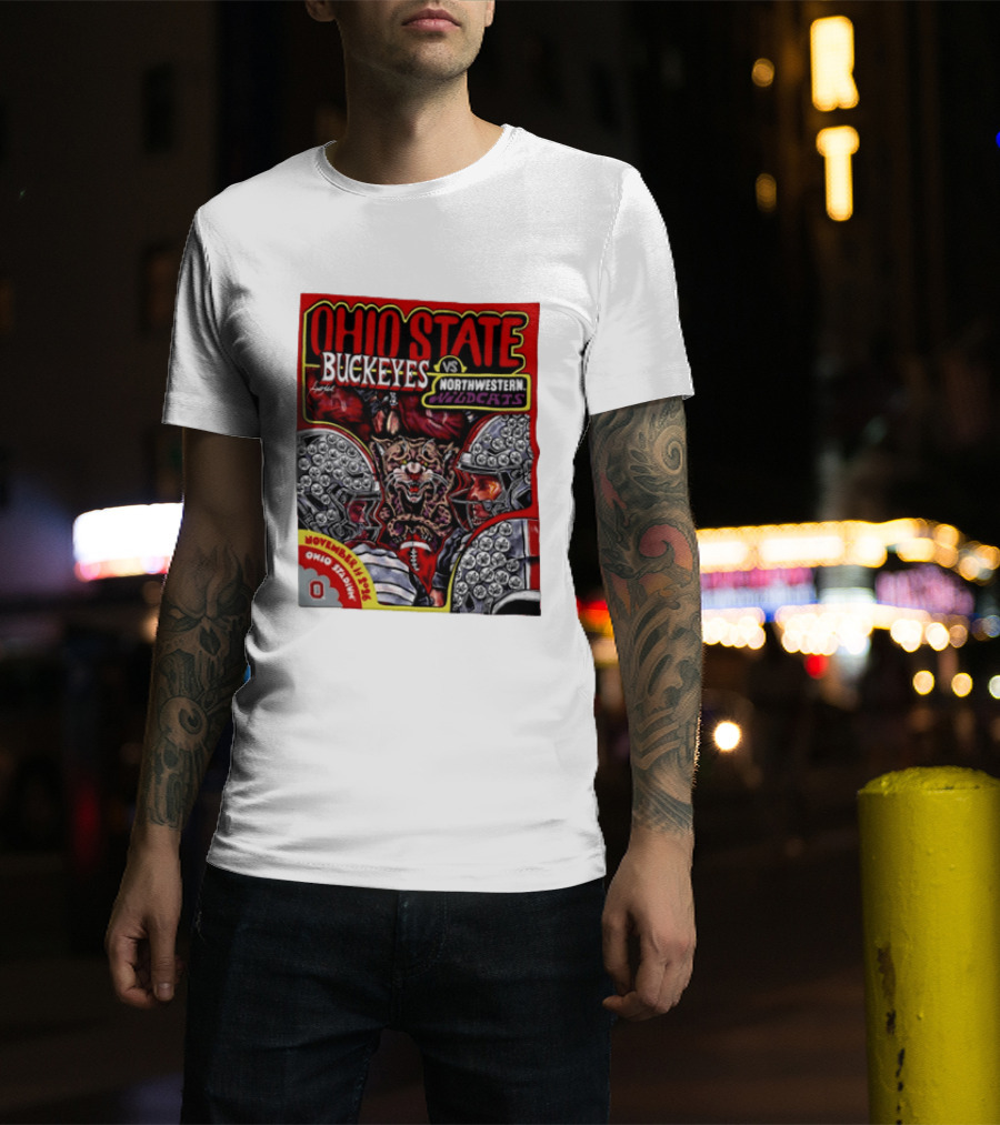Ohio State Buckeyes Vs Northwestern Wildcats 2026 November Rivalry Ohio Stadium T-Shirt