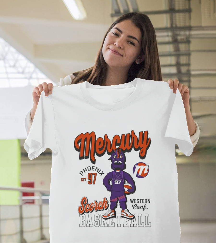 Mercury Phoenix 97 Scorch Western Conf Basketball T-Shirt