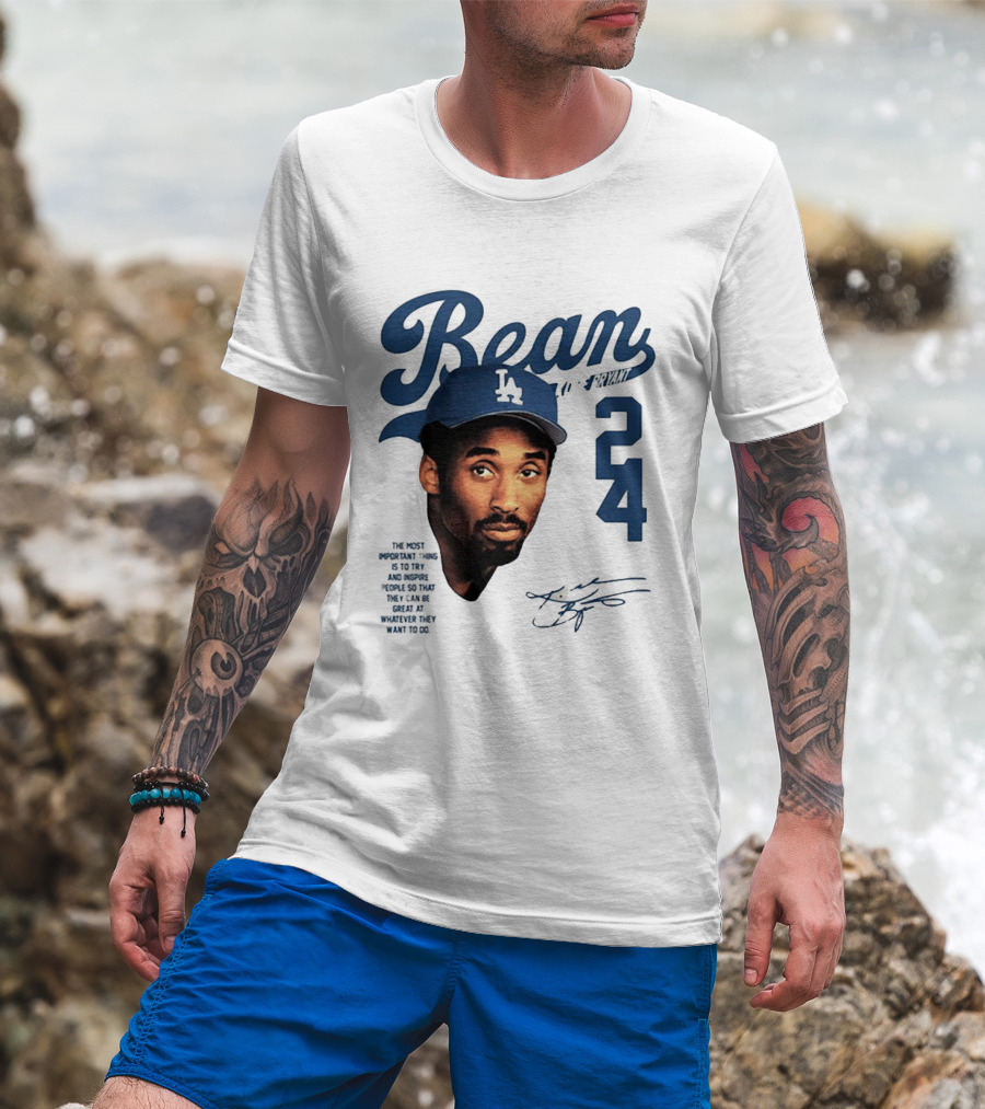 Puka Nacua Wears Bean Kobe Bryant Dodgers 24 T-Shirt