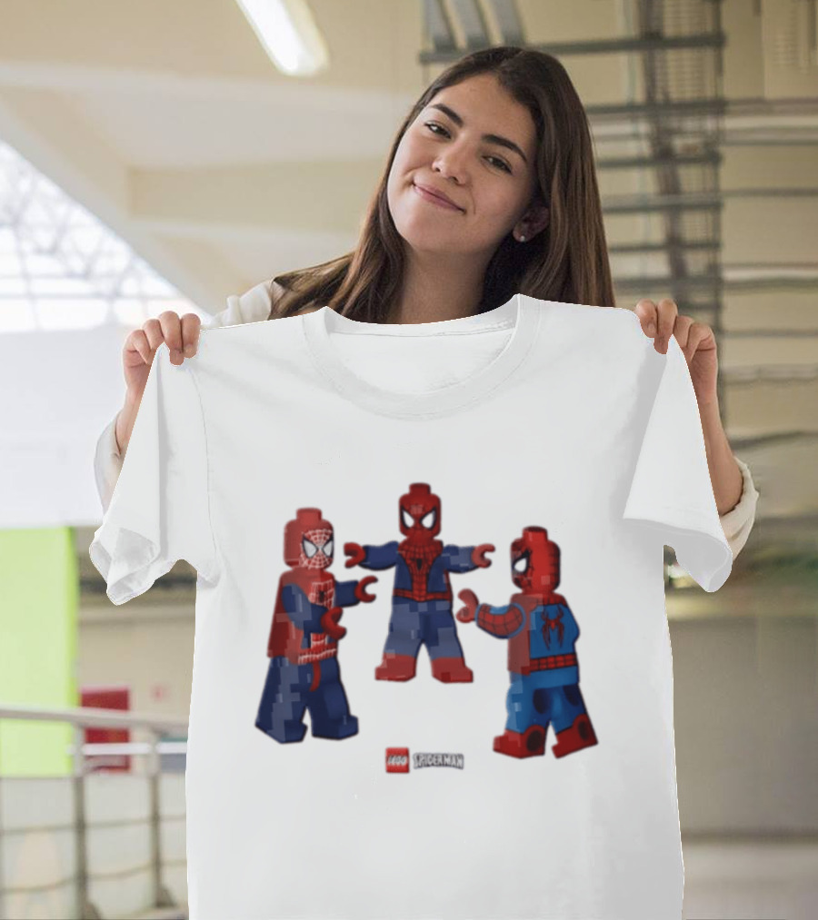 LEGO Spider Man Three Figures Meme Poses T-Shirt