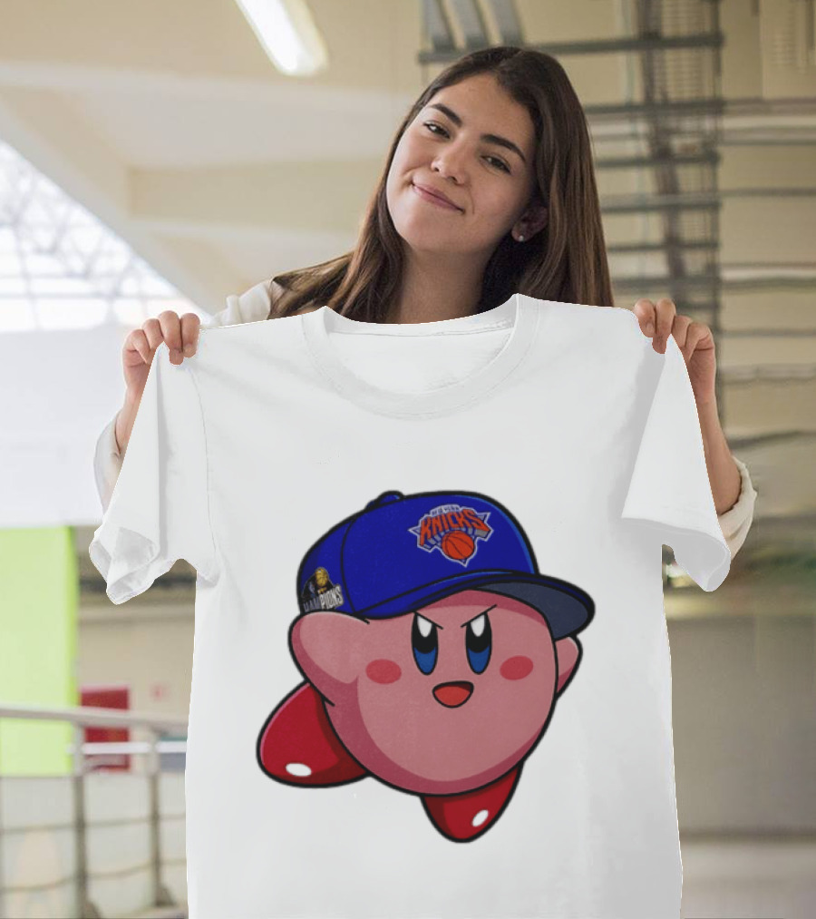 Kirby New York Knicks NBA Hat Featuring Team Colors And Finals Patch T-Shirt