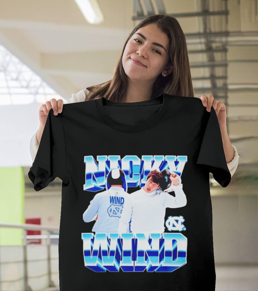 Nicky Wind North Carolina Fencing UNC Tar Heels T-Shirt
