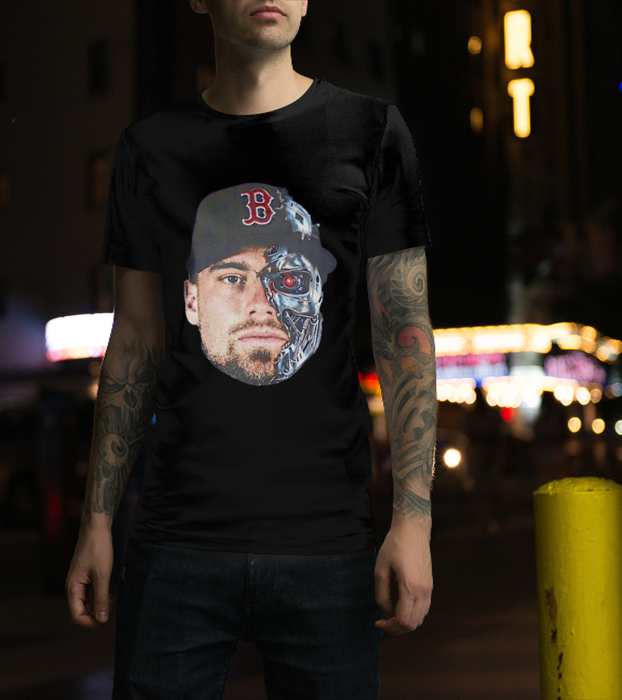 Caleb Durbin Boston Red Sox Cyborg Terminator Mashup T-Shirt