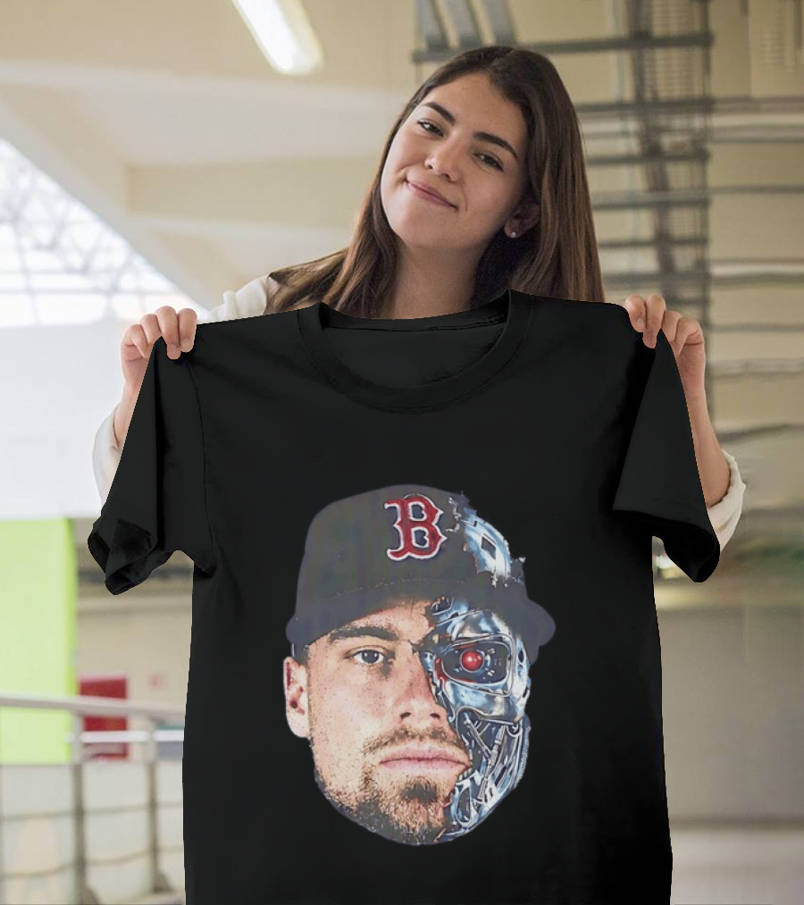 Caleb Durbin Boston Red Sox Cyborg Terminator Mashup T-Shirt