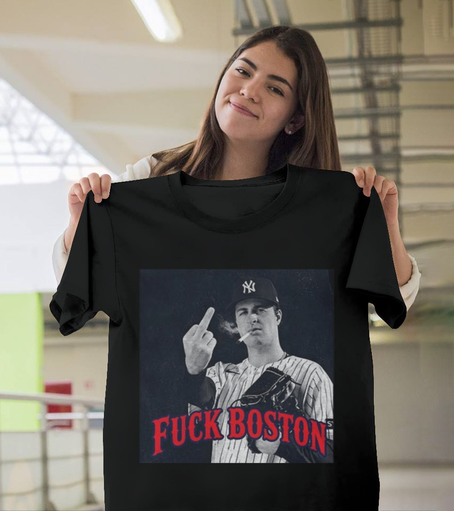Cam Schlittler The Fuck Yankees Fuck Boston Meme Yankees Player Middle Finger Yankee Cap T-Shirt