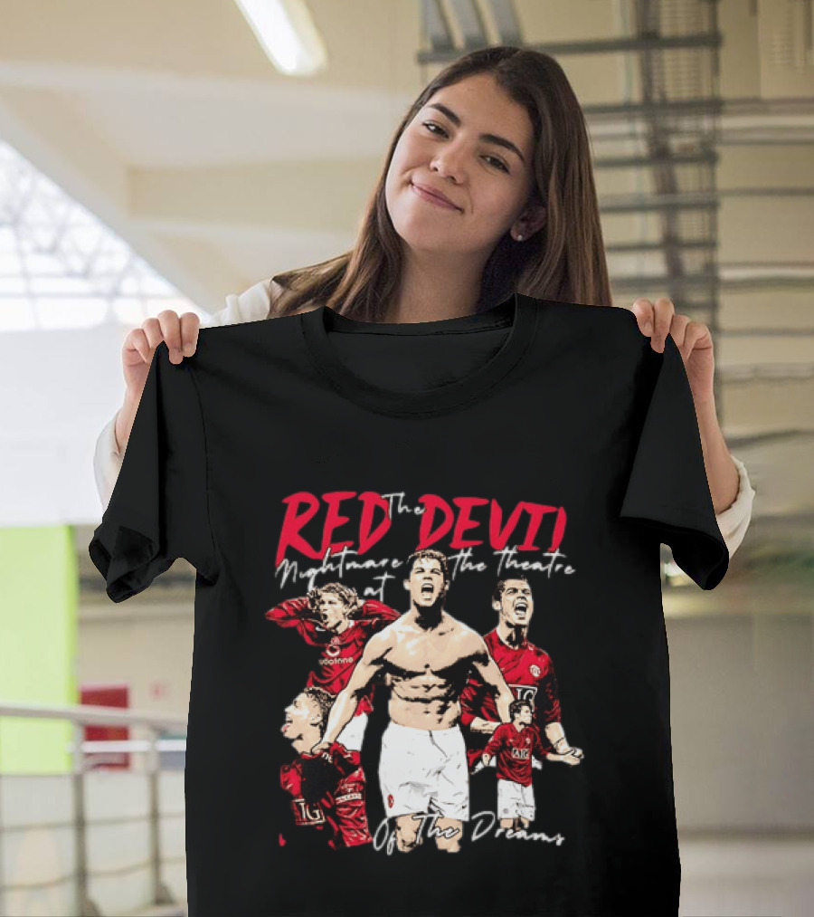 Red Devil Cristiano Ronaldo Manchester United Theatre Of Dreams T-Shirt