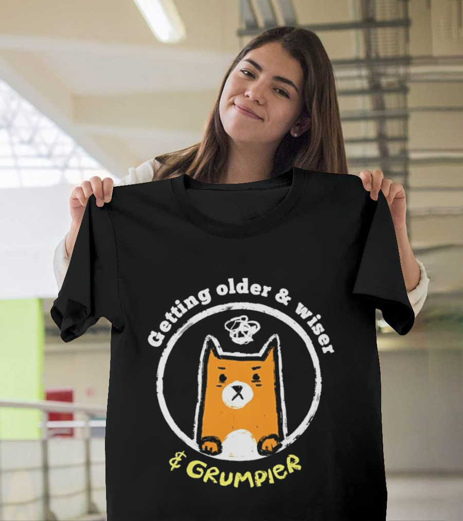 Getting Older And Wiser And Grumpier Cat Birthday T-Shirt