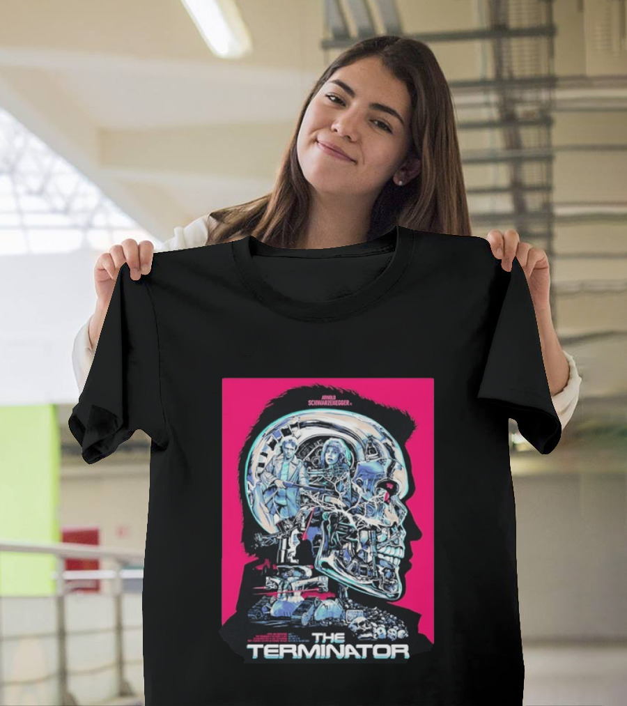 Arnold Schwarzenegger The Terminator Cybernetic Skull T-Shirt